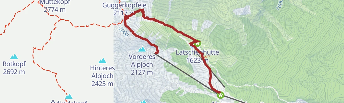 Route map: 3 Hütten Tour über den Drischlsteig